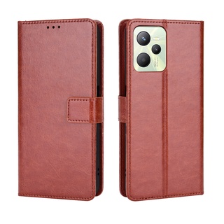 Realme Narzo 50A Prime เคส Leather Case เคสโทรศัพท์ Stand Wallet Realme Narzo 50APrime เคสมือถือ Cover