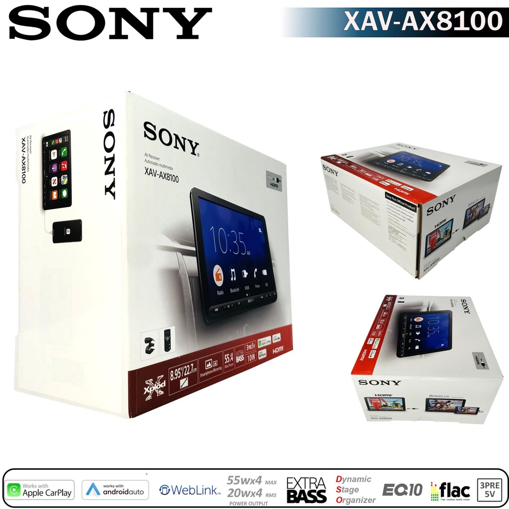 ลดราคา-สินค้าสภาพ-90-วิทยุติดรถ-sony-ของแท้ประกัน-1-ปี-ขนาดจอ-9-นิ้ว-sony-xav-ax8100