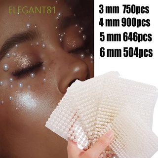 3mm/4mm/5mm/6mm 3D Pearl Face Jewels Eyeshadow Stickers Self Adhesive Face Body Eyebrow Diamond Nail Stickers Diamond Decoration