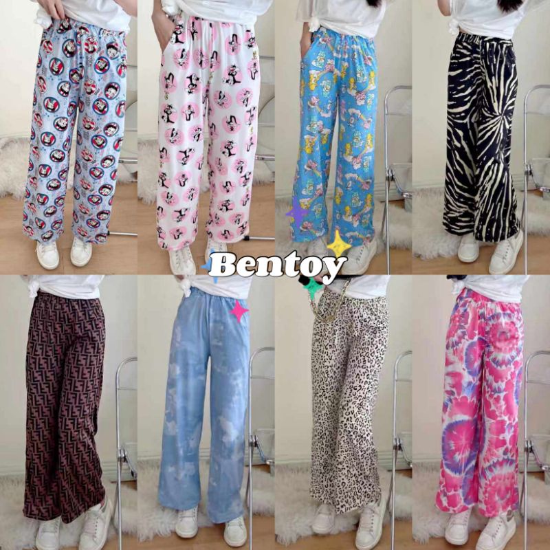 รูปภาพของBentoy*พร้อมส่ง*กางเกงขายาวสกรีนลายกราฟฟิกผ้าเจอร์ซี่มัดย้อม เนื้อผ้านิ่มทิ้งตัวทรงปล่อยเกรดดีCR8ลองเช็คราคา