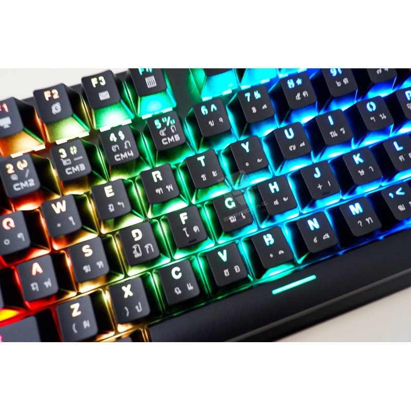 oker-k420-rgb-blacklit-usb-ไฟทะลุตัวอักษร-คีย์บอร์ดเกมมิ่งบลูสวิตซ์-ของแท้100