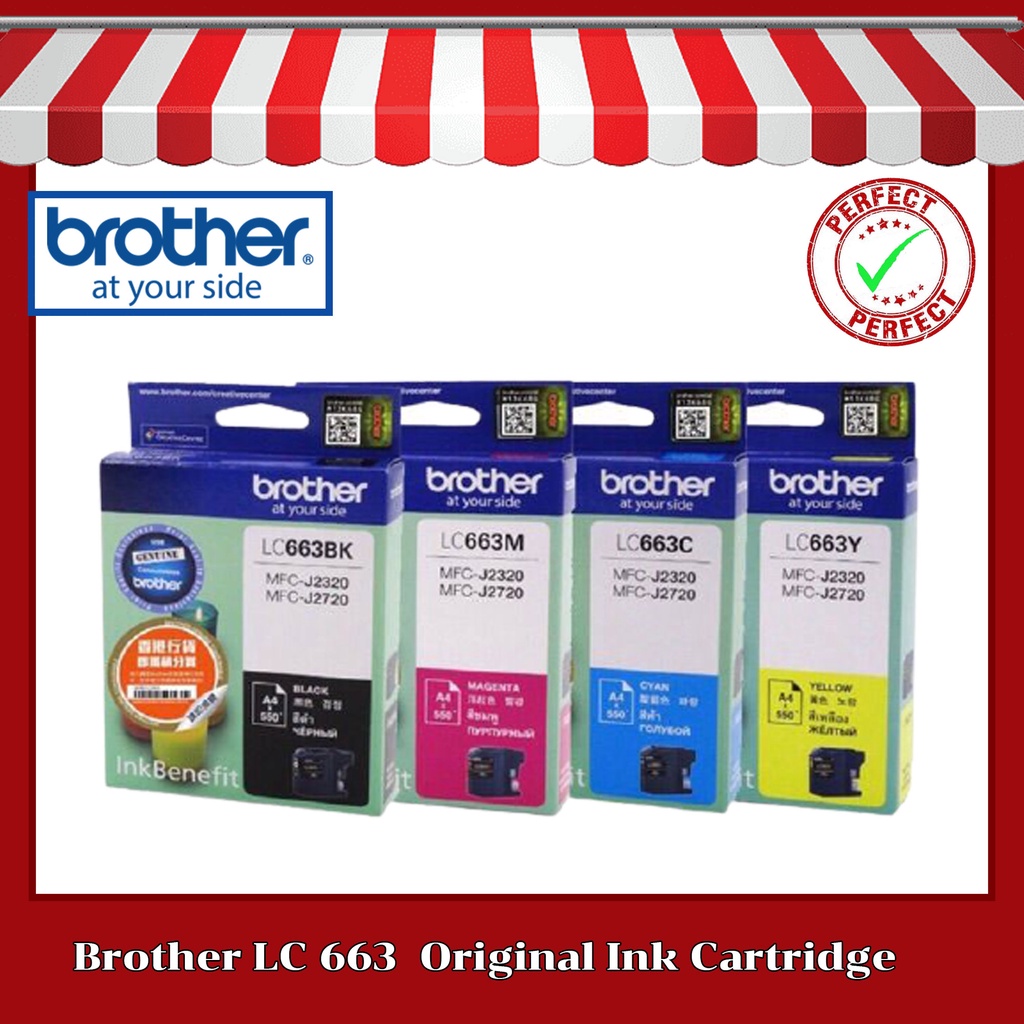 Brother LC663 Original Ink Cartridge หมึกแท้ 100% | Shopee Thailand