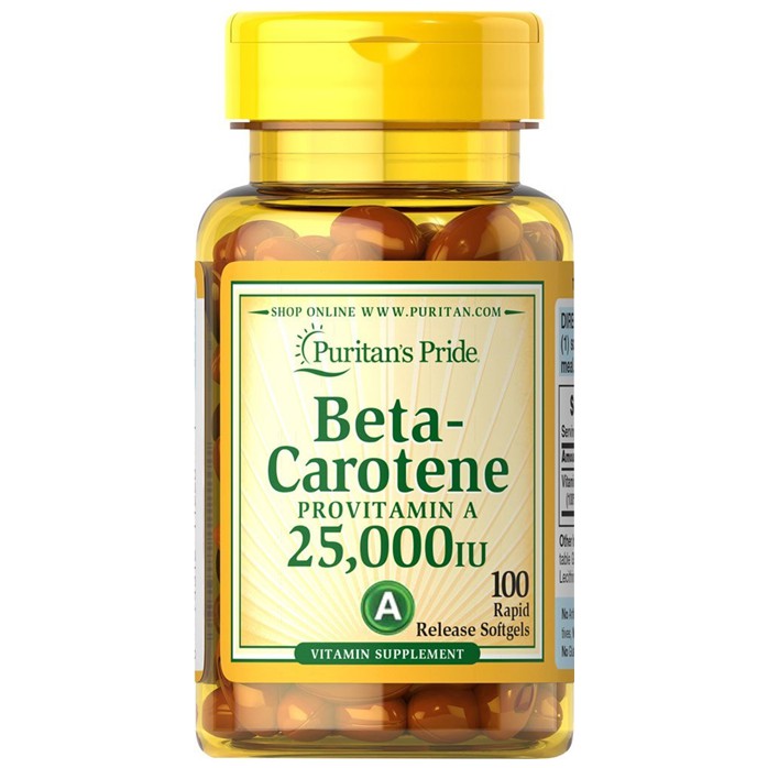 Puritan's Pride Vitamin A (BetaCarotene) 25000 IU / 100 Softgels