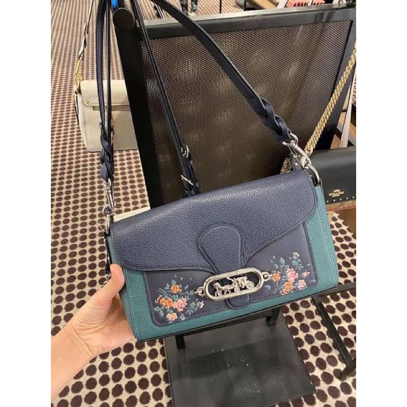 0 JADE SHOULDER BAG WITH ROSE BOUQUET PRINT COACH 91024 5493