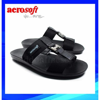 รองเท้าแตะ แอโร่ซอฟ Aerosoft รุ่น MG 9009 สีดำ Size (38-44) ของแท้ 100% พร้อมส่ง