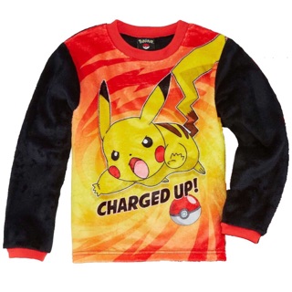 เสื้อกันหนาวเด็ก 5-6 ปี เสื้อแขนยาวเด็ก ผ้านาโนขนนุ่มมากๆ โปเกม่อน pokemon เสื้อเด็ก แบรนด์แท้ #shopee