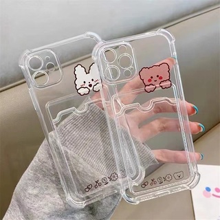 เคสใสเสียบบัตร บิดงอได้ เคสออฟโป Oppo Reno5 Reno6z Reno7z F9 A5s A7 A12 A5 2020 A9 2020 A15 A15s A94 4g กันกระแทก