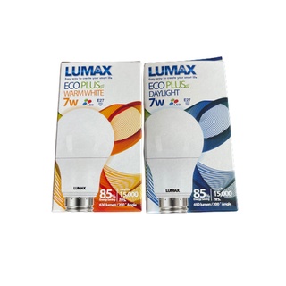 ภาพขนาดย่อของภาพหน้าปกสินค้าLumax(ลูแม็กซ์) L&E LED Bulb A60 หลอดไฟบ้าน E27 7W แสงเหลือง วอร์มไวท์ / แสงขาว เดย์ไลท์ จากร้าน tstelectric บน Shopee