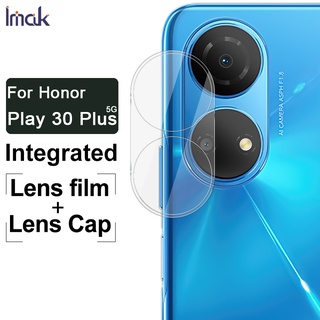[ ฟิล์มเลนส์ + ฝาปิด ] ฟิล์มกระจกนิรภัยกันรอยหน้าจอ กันรอยเลนส์กล้อง HD สําหรับ iMak Honor X7 2022 Honor Play 30 Plus 5G