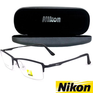 Nikon แว่นตา รุ่น CX-6285 C-1 สีดำ กรอบแว่นตา Eyeglass frame ( สำหรับตัดเลนส์ ) วัสดุ อลูมิเนียม Aluminium ขาสปริง