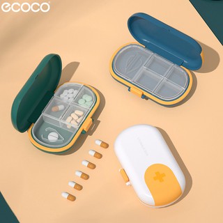 ecoco กล่องยา กล่องตลับยา ตลับยา กล่องยากันน้ำ ตลับใส่ยา กล่องยาพกพา กล่องเก็บยา ที่ตัดยา กล่องใส่ยา ที่ใส่ยา ช่องแบ่งยา