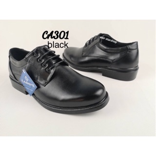 ราคารองเท้าหนังดำ รองเท้าคัทชูชาย ทรงหัวมน CA301-black