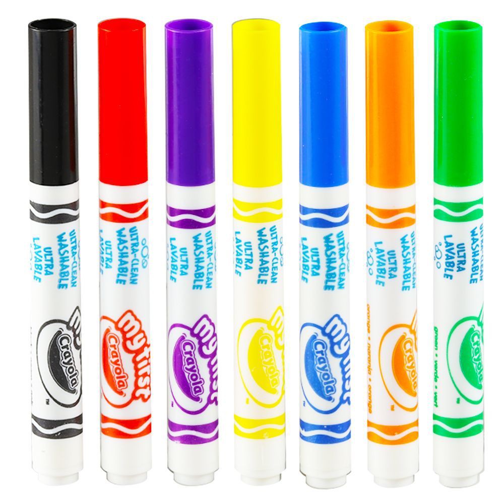 สีเมจิกหัวกลมล้างออกได้-crayola-8-สี-งานศิลปะ-อุปกรณ์เครื่องเขียน-ผลิตภัณฑ์และของใช้ภายในบ้าน-ultra-clean-washable-marke
