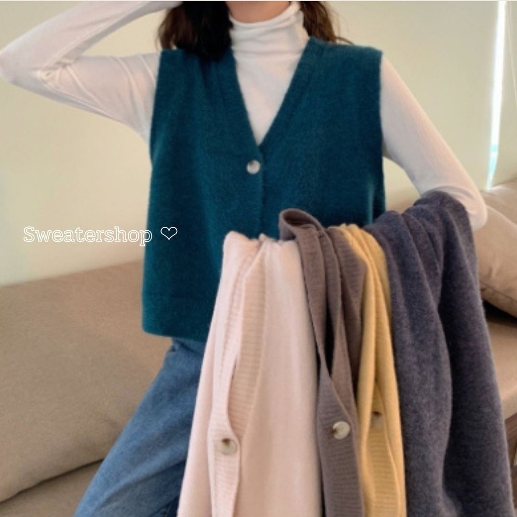 พร้อมส่ง-apitta-sweater-เสื้อกั๊กไหมพรมนุ่ม-เสื้อกั๊กกันหนาว-หลากสีพร้อมส่ง-a08