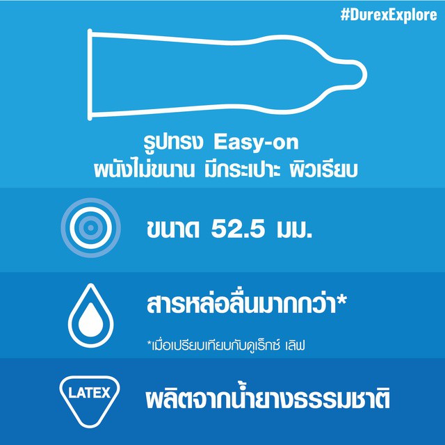 durex-condom-explore-10s-ดูเร็กซ์-ถุงยางอนามัย-เอ็กซ์พลอร์-10-ชิ้น-52-5-มม-จำนวน-1-กล่อง