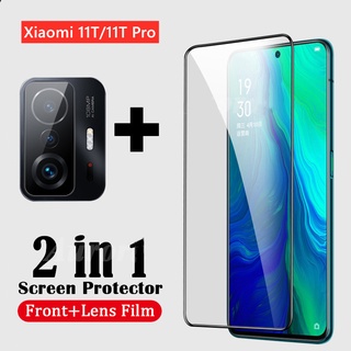 2 In 1 ฟิล์มกระจกนิรภัยกันรอยหน้าจอสําหรับ Xiaomi 11T 11 T Pro Xiomi 11T Pro