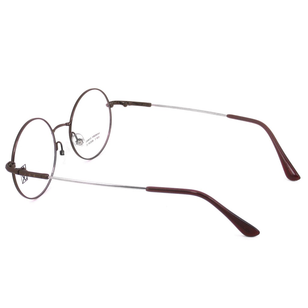 titanium-100-แว่นตา-รุ่น-9201-สีน้ำตาล-กรอบเต็ม-ขาข้อต่อ-วัสดุ-ไทเทเนียม-สำหรับตัดเลนส์-กรอบแว่นตา-eyeglasses