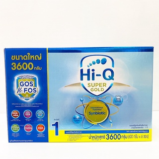 Hi-Q 1 Super gold นมผง ไฮคิว ซุปเปอร์ โกลด์ สูตร 1 3600 กรัม หมดอายุ 24/01/2023