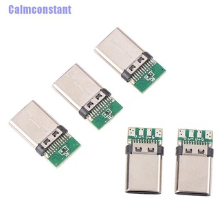 Ca&gt; ซ็อกเก็ตเชื่อมต่อปลั๊กบัดกรี Usb 3.1 Type C Male Diy 5 ชิ้น