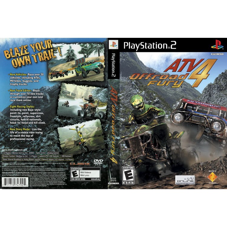 ATV OFFROAD FURY 4 [PS2 US (Original Version) DVD9 1 Disc] Shopee