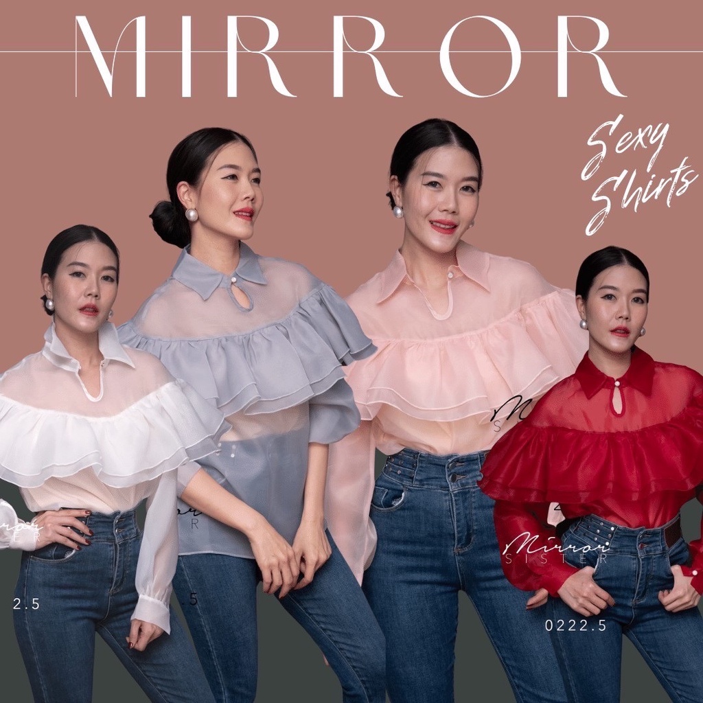 ป้าย-mirrorsister-20222-5-เสื้อทรงสวยละมุน-ดีเทลคอปกแต่งกระดุมเว้าหยดน้ำ-แต่งระบายvolume2ชั้น