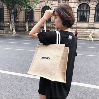 ภาพขนาดย่อของภาพหน้าปกสินค้าOK0013 กระเป๋าถือ merci จากร้าน factory.bag บน Shopee ภาพที่ 1