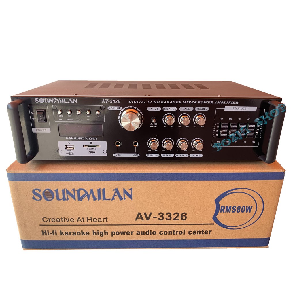 sound-milan-แอมป์ขยายเสียง-amplifier-bluetooth-mp-3-usb-sd-card-2000-w-p-m-p-oรุ่น-av-3326แถมสายสัญญาณ-2-เส้น