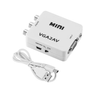 1080P Mini VGA TO AV Rca ตัวแปลง Vga2Av / Cvbs + Hdtv Pc