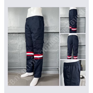ภาพขนาดย่อของภาพหน้าปกสินค้ากางเกงช่างทรู กางเกงทำงานมีแถบสีแดงและแถบสะท้อนแสง จากร้าน endguy_shop.uniformen บน Shopee
