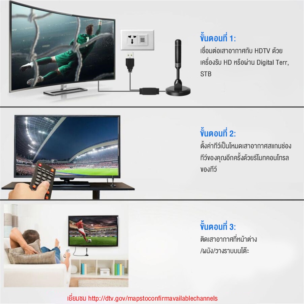 ภาพหน้าปกสินค้าเสาอากาศ digital tv เสาอากาศทีวีดิจิตอล เสารับสัญญาณทีวีดิจิตอล Booster สำหรับเสาอากาศ DVB-T TV HD DVB-T2 จากร้าน 5a2v0vj9_x บน Shopee