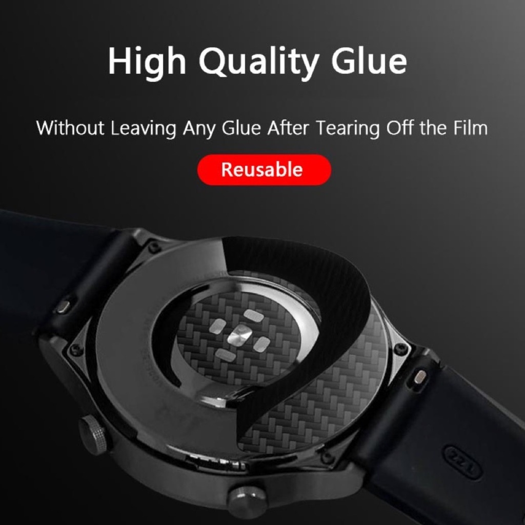 yifilm-สติกเกอร์คาร์บอนไฟเบอร์-ป้องกันด้านหลัง-สําหรับ-huawei-gt2-gt3-46-มม-watch-3-pro-ecg-smartwatch-1-2-ชิ้น