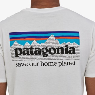 เสื้อยืดแขนสั้น ผ้าฝ้าย พิมพ์ลาย Patagonia แฟชั่นสําหรับผู้ชาย