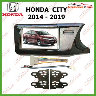 หน้ากากเครื่องเล่น HONDA CITY 2DIN ปี2014 - 2019 รหัส NV-HO-090