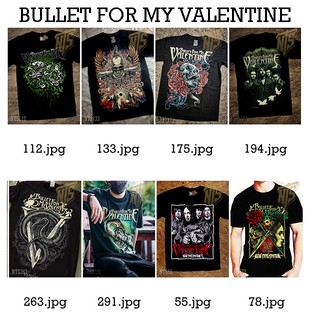 เสื้อยืดผ้าฝ้ายพรีเมี่ยม BULLET FOR MY VALENTINE  เสื้อยืด เสื้อวง สกรีนลายอย่างดี ผ้าหนานุ่ม ไม่หดไม่ย้วย มาตราฐาน N