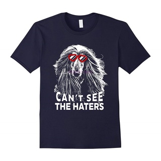 [S-5XL] ใหม่ เสื้อยืดลําลอง สําหรับผู้ชาย แขนสั้น พิมพ์ลาย Afghan Hound Cant See The Haters น่ารัก สไตล์คลาสสิก