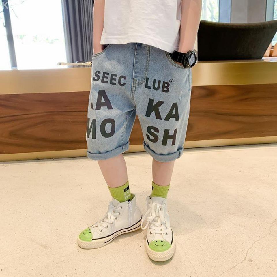 ภาพหน้าปกสินค้าKexin Kids ยีนส์ กางเกงขาสั้นเด็ก กางเกงขาสั้นเดนิมเด็กชายฤดูร้อน 5 นาทีกางเกงขาสั้นสไตล์เกาหลีบาง