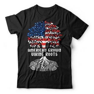 เสื้อยืด พิมพ์ลาย Vikings Heritage Roots Usa America สไตล์อเมริกัน สําหรับผู้ชาย#39;s เสื้อยืด ดีไซน์เรียบง่าย ล่าสุด สํ
