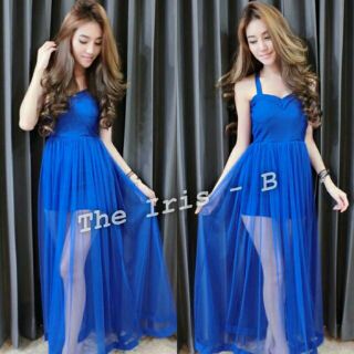 Maxidress หลังไขว้ เดรสใส่ออกงานดูหรูมากค่ะ