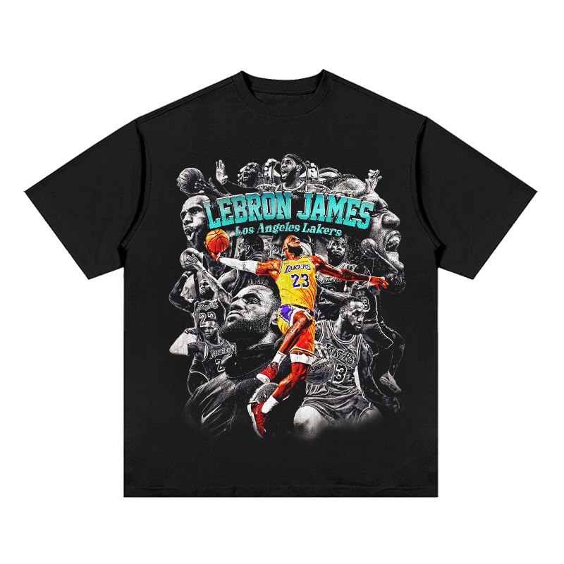 100-cotton-เสื้อยืดแขนสั้น-พิมพ์ลาย-lebron-james-สีขาว-แฟชั่นสตรีท