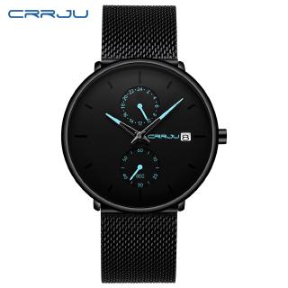 ภาพหน้าปกสินค้าCRRJU men watch casual fashion simple sports waterproof watch 2265X ที่เกี่ยวข้อง