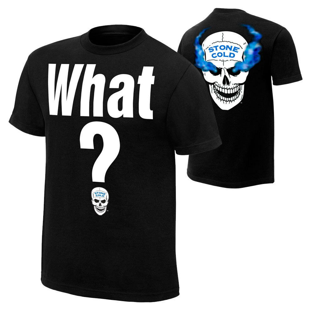 Wwe Stone Cold Steve Austin What Retro TShirt Heavy Metal Rock 100 Cottton Men