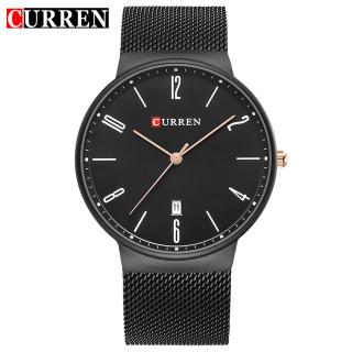 CURREN New Mens Quartz Masculinos Dial Clock Ultra-thin Male Wrist Watch Calendar Waterproof Business Steel Watches