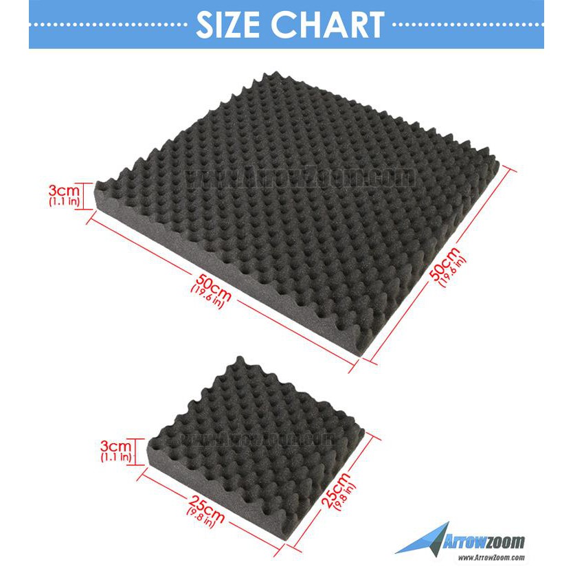 arrowzoom-8-ชิ้น-ดูดซับเสียง-กันเสียงด-egg-crate-acoustic-foam-สีดำและสีม่วง