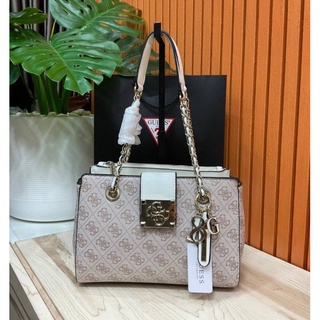 กระเป๋าสะพายไหล่ Guess Logo City Small Society Satchel
