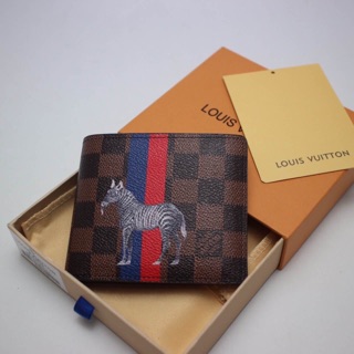 กระเป๋าสตางค์ louis vuitton  งาน hi-end หนังแท้ stamp แบรนด์