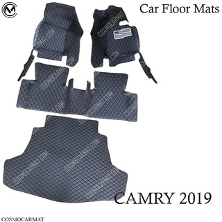 พรมรถคัมรี่ 2019 พรมรถยนต์ 6D สำหรับ TOYOTA - CAMRY ปี2019 เข้ารูปตรงรุ่น หรูหรา มีระดับ กันฝุ่น กันน้ำ
