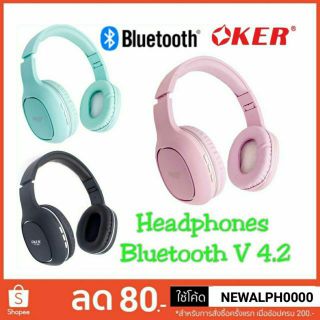 หูฟังบลูทูธ Headphones Bluetooth Version 2.0 Oker BT-1608