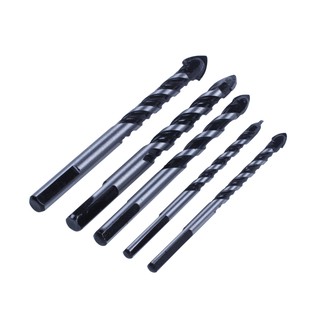 5 Pcs Multi-Material Drill Bit Set for Tile,Concrete, Brick, Glass, Plastic and Wood Tungsten Carbide Brick Wall