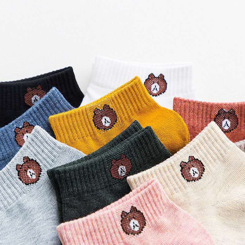 ถุงเท้าหมี-เซ็ต10คู่-แถมถุงหมีน่ารัก