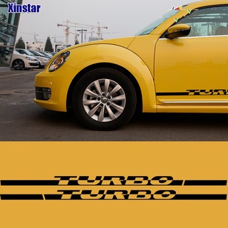 《พร้อมส่ง》สติกเกอร์ตกแต่งตัวถังรถยนต์เทอร์โบ สําหรับ Volkswagen Beetle 2 ชิ้น